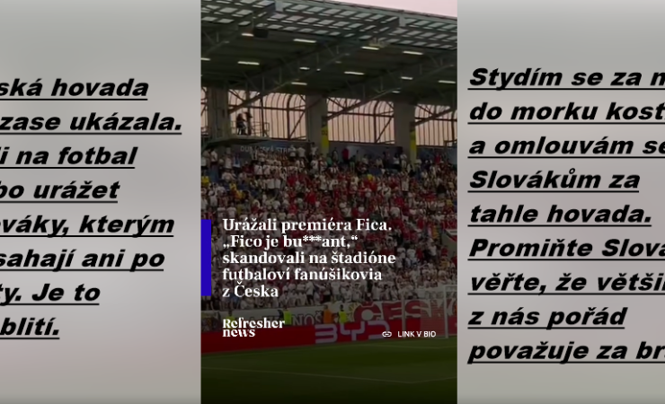 Hulákající blbci: Češi si spletli fotbal s hospodou. Fico možná není svatý, ale není to váš fackovací panák