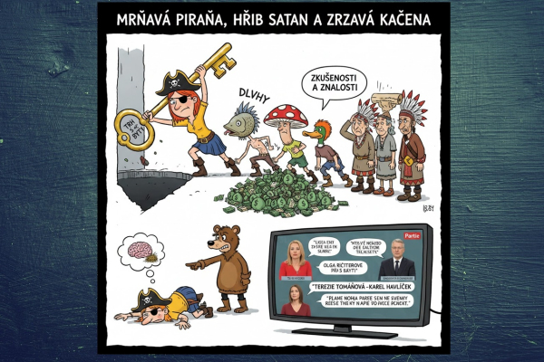 Mrňavá piraňa, hřib satan a zrzavá kačena