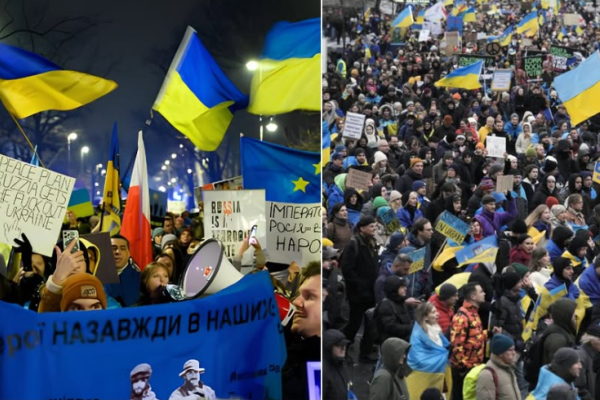 Ukrajinci protestují u nás doma, ale doma nechávají řádit Zelenského