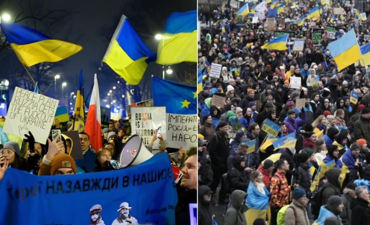 Ukrajinci protestují u nás doma, ale doma nechávají řádit Zelenského